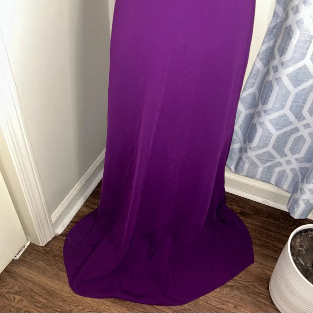 Color Block Gown In Viola & Deep Violet & Deep Ir… - image 4